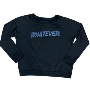 Prince Peter Collective X Clueless Faded Black “Whatever” Long Sleeve Top Size M